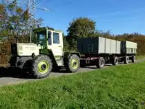 MB trac 1000, mit zwei Anhngern, Okt.2014