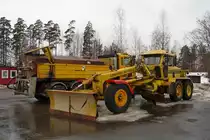  Lokomo AH 132 C  Grader auf dem Gelnde der lokalen Straenmeisterei, Kangasala, Finnland, 14.4.2013 