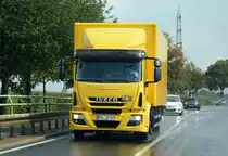 Iveco Eurocargo Kofferaufbau im Regen bei Euskirchen - 29.08.2014