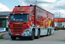Scania P 420  Getränke-LKW  in Odendorf - 11.08.2014