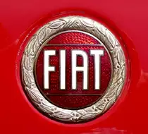 FIAT, Logo auf der K�hlerhaube des PKW Fiat 2000, Nov.2014