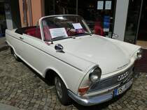 DKW F12 Roadster, 3-Zyl.2-Takt-Motor mit 800ccm und 45PS, Baujahr 1964, von dem Typ wurden nur 2793 Stck gebaut, Waldkircher Sonntag, Juli 2014