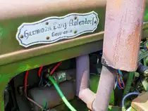 Deutschland, Eifel, Lasel, Oldtimer Traktoren Ausstellung während des autofreien Sonntags am 9. Juni 2014 - Traktor: Hela 24, Detailaufnahme