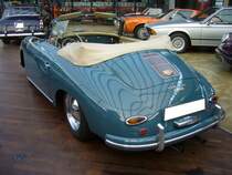 Heckansicht eines Porsche 356 A 1600 Super Cabriolet. 1955 - 1959. Classic Remise Düsseldorf am 02.11.2014.