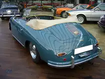 Heckansicht eines Porsche 356 A 1600 Super Cabriolet. 1955 - 1959. Classic Remise Düsseldorf am 02.11.2014.