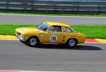 #736,  ALFA ROMEO Sprint GT,Bj.: 1966, ccm 1570, Fahrer C COLINET Guillaum &
COLINET Gregoire (beide FR),beim Historic Motor Racing U2TC, am 20.Sep.2014 Vorprogramm zur SPA SIX HOURS Classic