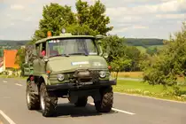 Mercedes Unimog ehemals Bundeswehr in Weidhausen am 10.07.2011.