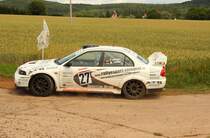 Mitsubishi Lancer EVO bei Grabfeld am 02.07.2011.