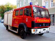 MB1120 der FF-Passau steht in der Bahnhofstrasse; 080825