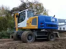 Ein Liebherr Bagger am 13.11.14 in Mosbach (Baden) 
