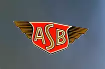 ASB Arbeitsgemeinschaft Schulze&Beckmann, Logo am Kleinroller R50 von 1954, die Firma in Bielefeld baute von 1953-55 Motorroller, Mopeds und Lastendreir�der, Nov.2014