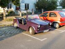 Trabant Tramp Cabrio,am 17.Juli 2014,in Bergen/Rügen.