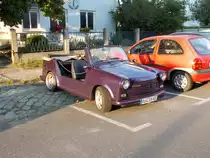 Trabant Tramp Cabrio,am 17.Juli 2014,in Bergen/Rügen.