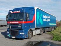 DAF Sattelzug,am 19.Oktober 2014,in Bentwisch.