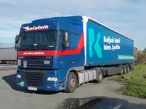 DAF Sattelzug,am 19.Oktober 2014,in Bentwisch.