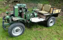 BTC Jeep-Diesel, Allzweck-Schlepper der Bayerischen Transportfahrzeuge Company GmbH M�nchen, Baujahr 1949, 1-Zyl.Deutz-Diesel, 11PS, Allradantrieb, Partenkirchner Oldtimer Treffen, Aug.2014