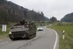 Militärfahrzeuge CH von Walter Ruetsch  Leider immer weniger hat man in der Schweiz als Fotograf von Militärfahrzeugen die Möglichkeit, Raupenfahrzeuge im Strassenverkehr zu beobachten.