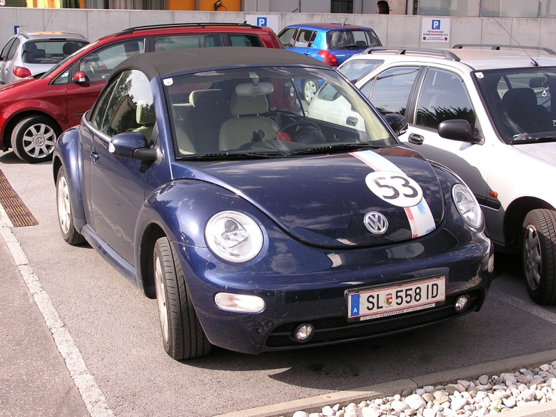 VW Bettle mit Herbie Vignette.